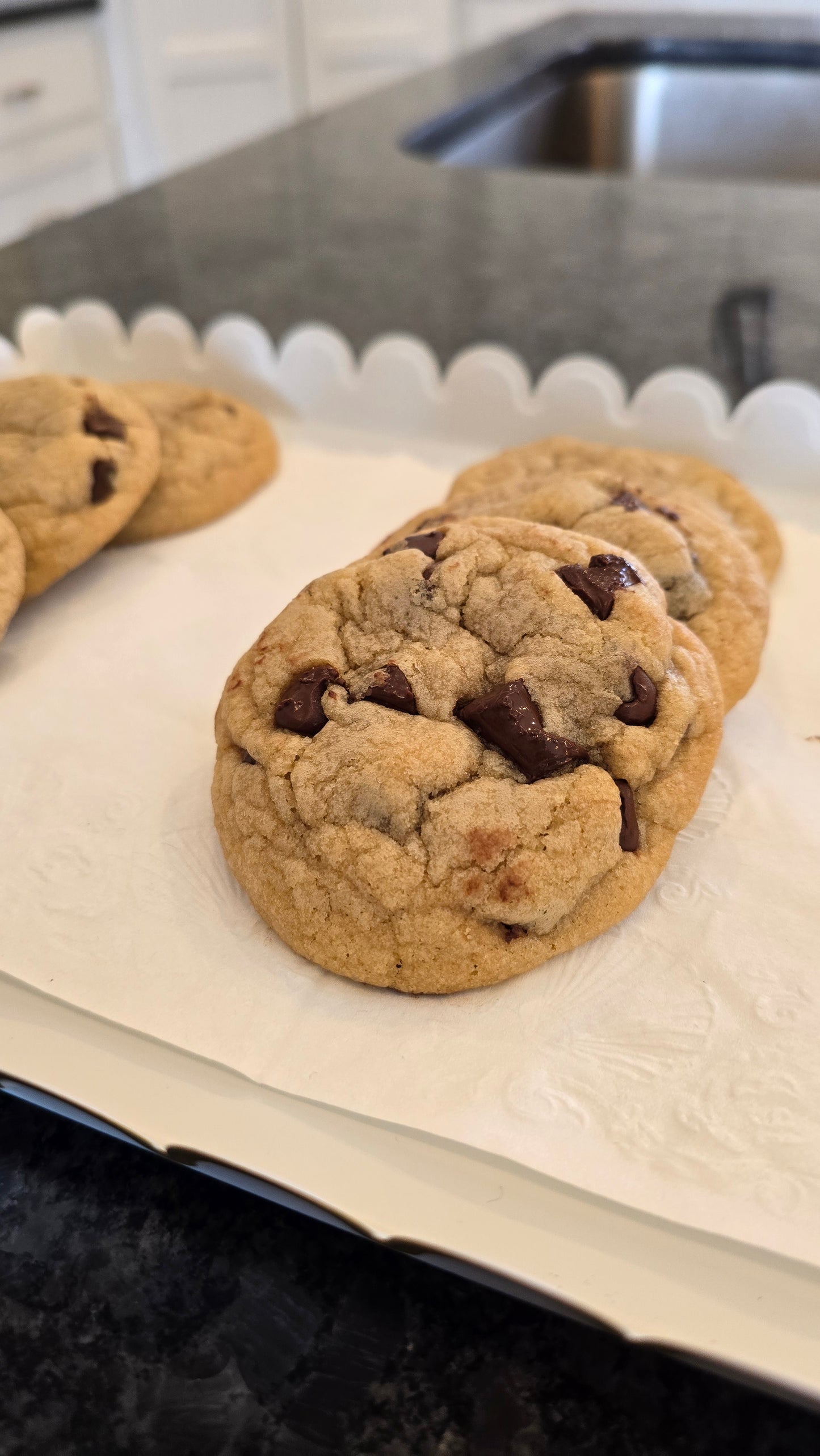Dozen chocolate chip cookies