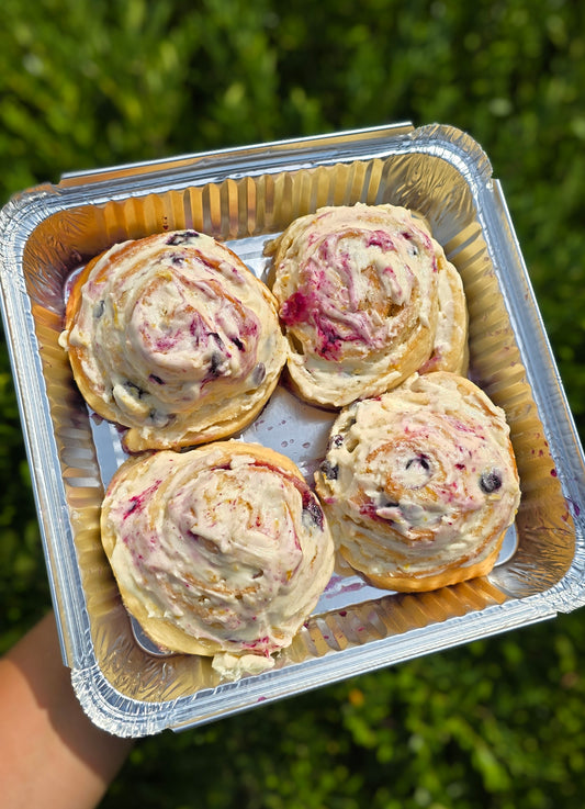 1 Dozen Blueberry Lemon Cinnamon Rolls